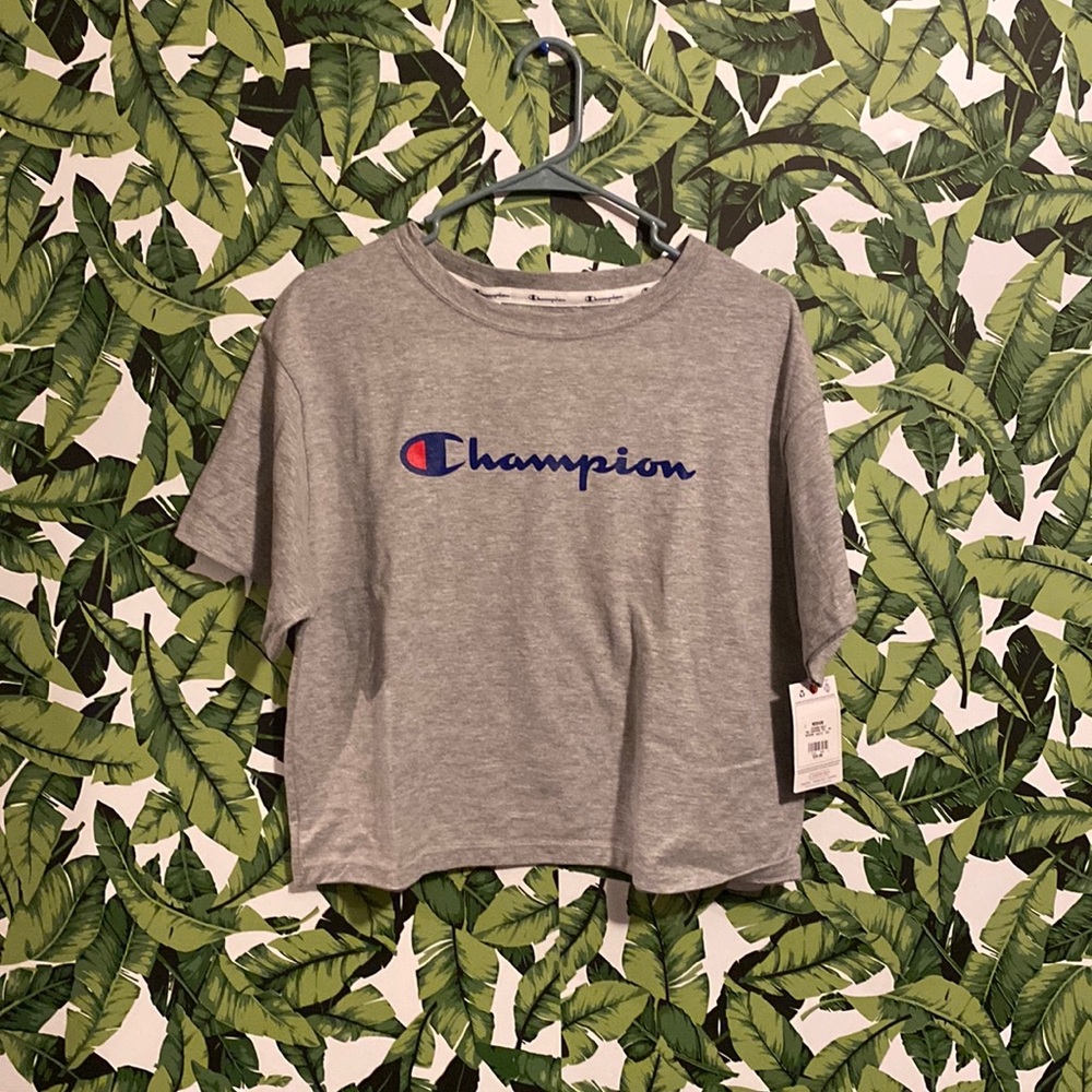 Grey champion crop top